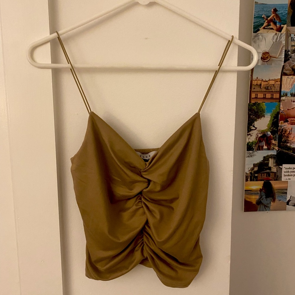 Brown Cinched Tank Top